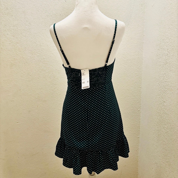 Urban Outfitters New Green Polka Dot Mini Dress S - Picture 8 of 12